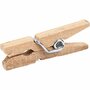 Wasknijpers Hout - Houten Knijpers - Knutsel Wasknijpers - DIY Decoratie - Mini Wasknijpers - Klemmetjes Voor Foto's - Kleine Houten Klemmen - L 25 mm - B 3 mm - 30 Stuks
