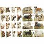 Vintage Plaatjes - Honden - Poëzie Album Plaatjes - Knipplaatjes - Scrapbook - Kaarten Maken - Klassieke Motieven - 16,5x23,5 cm - 2 vellen