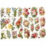 Vintage Plaatjes - Lente Bloemen - Poëzie Album Plaatjes - Knipplaatjes - Scrapbook - Kaarten Maken - Klassieke Motieven - 16,5x23,5 cm - 2 vellen