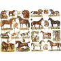 Vintage Plaatjes - Paarden - Poëzie Album Plaatjes - Knipplaatjes - Scrapbook - Kaarten Maken - Klassieke Motieven - 16,5x23,5 cm - 2 vellen