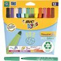 Kleurstiften - Viltstiften - Stiften Dikke Punt - Diverse Kleuren - Lijndikte: 3mm - Visa Color - 12 Stuks
