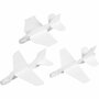Vliegtuigen, wit, L: 11,5-12,5 cm, B: 11-12 cm, 3 stuk/ 1 doos