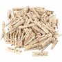 Wasknijpers Hout - Houten Knijpers - Knutsel Wasknijpers - DIY Decoratie - Mini Wasknijpers - Houten Klemmetjes - Klemmen Voor Fotos - L 30 mm - B 3 mm - 100 Stuks