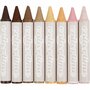 Waskrijt - Tekenkrijt - Pastelkrijt Naturel Kleuren - Schilderkrijt DIY - Diameter 15mm - 8 Stuks