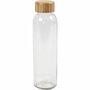 Herbruikbare Glazen Waterfles - Milieuvriendelijk & Duurzaam - Bamboe Dop - DIY Personaliseerbaar met Glasstiften & Houtbrander - 500 ml - 22 cm Hoog