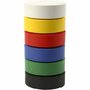 Losse Waterverf Tabletten - Primaire Kleuren - Aquarelverf Tabletten - Waterverf Navulling - Pigmentrijke Waterbased Verf - Aquarel Hobbyverf - Ø 57 mm - Zwart, Wit, Rood, Geel, Groen, Blauw