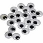 Wiebelogen Junior - Zwart Wit Wiebelogen - Knutselen en Decoreren - Leuke Knutselogen - 14 Mm - Set van 30 Stuks