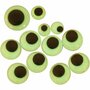 Wiebelogen Fluorescerend - DIY Wiebelogen voor Knutselen - Bewegende Ogen in Diverse Maten - Fluorescerende Achtergrond - 8+10+14 mm - 300 Stuks