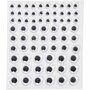 Wiebelogen - Zwart-Witte Creatieve Decoratieogen - Diverse Maten Ø8+12+14 mm - Knutselbenodigdheden Voor Projecten - Verpakt per 69 stuks - 1 vel