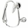 Clip-on Oorbellen - Klemoorbellen - DIY Oorbellen Zonder Gaatjes - Verzilverd - 1,5mm Breed - Lengte 16,5mm - 6 Stuks