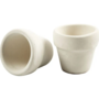 Witte Bloempot - Terracotta Bloempot - Kleine Bloempot - Bloempot Met Gaatje - Klassieke Bloempot - Wit Terracotta Pot - Mini Bloempotten - Bloempot Voor Binnen - H: 4,6 cm, d 5,2 cm - 6 Stuks