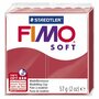 FIMO Soft Boetseerklei Kersrood - Ovenhardende klei - Hobbyklei - Knutselklei - Staedtler FIMO soft - Klaar voor gebruik - Zacht en glad - Rode Klei - 57gram
