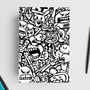 Kleurboek Monsters Graffiti - Kleurboek Volwassenen En Kinderen - Kleurplaten Monster Print - Graffiti Stijl - 22 Kleurplaten - 29x20cm