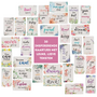 Positieve Quotes Kaartjes - Mini Kaartjes Leuke Uitspraken - Motiverende Kaartjes - Kleine Positieve Kaartjes Met Tekst - Bloemen - 9x5cm - 30 Stuks