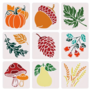 Herfst Sjablonen - Teken Sjablonen Herfst Autum - Hobby Stencils Bladeren Eikels Paddestoel Pompoen - Muurschildering - Tekenen - Verven - Decoratief - 9 Stuks
