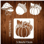 Herfst Sjablonen - Teken Sjablonen Herfst Autum - Hobby Stencils Bladeren Eikels Paddestoel Pompoen - Muurschildering - Tekenen - Verven - Decoratief - 9 Stuks