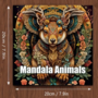 Kleurboek Dieren Mandala - Mandala Kleurplaten Dieren - Kleurboek Volwassenen Dieren - Ontspanning Mandala Patronen - Mandala Tekeningen Dieren - Mandala Animals - 20 Kleurplaten - 20x20cm