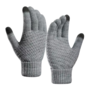 Heren Touchscreen Handschoenen - Winterhandschoenen Fleece - Handschoenen Met Touchscreen - Windproof Handschoenen - Fietshandschoenen Herfst Winter - Windproof - Warm - Comfortabel - Grijs