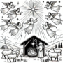 Kerst Kleurboek - Kleurboek Geboorte van Jezus - Bijbels Kleurboek - Kleurboek Kerstverhaal - Kleurboek Kinderen en Volwassenen - Kerstcadeau Kleurboek - Kleurboek Kerst Thema - Kleurboek Vrede en Hoop