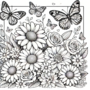 Bloemen Kleurboek - Bloemen Kleurplaten - Volwassenen En Kinderen Bloemboeketten - Kleurboek Natuur Wilde Bloemen - 21,59 x 21,59 cm - 40 Kleurplaten