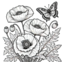 Bloemen Kleurboek - Bloemen Kleurplaten - Volwassenen En Kinderen Bloemboeketten - Kleurboek Natuur Wilde Bloemen - 21,59 x 21,59 cm - 40 Kleurplaten