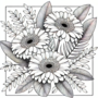 Bloemen Kleurboek - Bloemen Kleurplaten - Volwassenen En Kinderen Bloemboeketten - Kleurboek Natuur Wilde Bloemen - 21,59 x 21,59 cm - 40 Kleurplaten