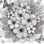 Bloemen Kleurboek - Bloemen Kleurplaten - Volwassenen En Kinderen Bloemboeketten - Kleurboek Natuur Wilde Bloemen - 21,59 x 21,59 cm - 40 Kleurplaten