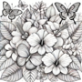 Bloemen Kleurboek - Bloemen Kleurplaten - Volwassenen En Kinderen Bloemboeketten - Kleurboek Natuur Wilde Bloemen - 21,59 x 21,59 cm - 40 Kleurplaten