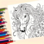 Paarden Kleurboek  Kleurboek Paarden Illustraties  Creatief Kleurboek Paarden  Paarden kleurplaten  Paarden Tekeningen  Kleurboek Kinderen & Volwassenen Paarden  Colorbook Horses - 20x20cm - 20 