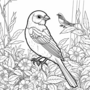 Kleurboek vogels en bloemen  Natuur kleurboek  Kleurboek natuur  Creatief Kleurboek Natuur  Vogel kleurboek - Kinderen en Volwassenen - Colorbook Birds And Flowers - 20x20cm - 20 Tekeningen