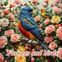 Kleurboek vogels en bloemen  Natuur kleurboek  Kleurboek natuur  Creatief Kleurboek Natuur  Vogel kleurboek - Kinderen en Volwassenen - Colorbook Birds And Flowers - 20x20cm - 20 Tekeningen