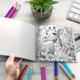Kleurboek Dieren en Bloemen  Kleurboek Bloemen en Dieren  Kleurboek Natuur  Kleurboek Dieren  Dieren en Bloemen Kleurplaten  Creatief Kleurboek  Kleurboek  Kleurboek Volwassenen  20x20cm - 22 