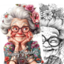 Kleurboek grappige oma  Kleurplaten oma  Kleurboek Volwassenen Oma  Lieve Oma Kleurboek  Grappige Oma Tekeningen  Humor En Lieve Kleurplaten - 20x20cm - 22 Kleurplaten