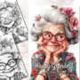 Kleurboek grappige oma  Kleurplaten oma  Kleurboek Volwassenen Oma  Lieve Oma Kleurboek  Grappige Oma Tekeningen  Humor En Lieve Kleurplaten - 20x20cm - 22 Kleurplaten