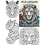 Kleurboek Dieren Mandala's  Dieren Mandala Kleurboek  Kleurboek Dieren  Mandala Dieren Kleurplaten  Kleurboek Volwassenen Dieren  Mandala Kunst  Dieren Kleurplaten  22 Kleurplaten  Wild Animal