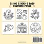 Stress Relief Kleurboek - Coco Wyo Kleurboek - Bold & Easy - Kleurboek Volwassenen en Tieners - Simpele Eenvoudige Kleurplaten - Dieren, Landschap, Patronen Bloemen En Lieve Dingen - 52 Kleurplaten - 22x22cm - Incl. 1 alcoholmarker