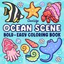 Ocean Scene Kleurboek - Coco Wyo Kleurboek - Bold & Easy - Kleurboek Volwassenen en Tieners - Zee Dieren En Zeeleven - Hygge Sea Life - Simpele Super Lieve Kleurplaten - 52 Kleurplaten - 22x22cm - Incl. 1 alcoholmarker