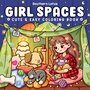 Girl Spaces Kleurboek - Southern Lotus - Bold & Easy - Kleurboek Volwassenen en Tieners - Simpele Lieve Kleurplaten Meidendingen - 40 Lieve Illustraties - Meiden Thema - 22x22cm - Incl. 1  alcoholmark