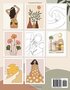 Minimalist Stress Relief Kleurboek - Vivi Tinta - Minimalistisch Kleurboek - Bloem Illustraties - Botanische Kunst - Landschap Kleurplaten - Portret Kleurplaten - A4 - 50  Ontwerpen - Incl. 1 Alcoholmarker
