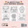 Cozy Love Kleurboek - Smith And Daisy - Gezellige Kleurplaten -  Kleurboek Volwassenen en Tieners - Knus Kleurboek - Simpele Lieve Kleurplaten Liefde - 40 Kleurplaten - 22x22cm - Incl. 1 alcoholmarker