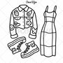 Fashion Vibes Kleurboek - Coco Wyo - Bold & Easy - Kleurboek Volwassenen en Tieners - Simpele Eenvoudige Kleurplaten - Lieve Fashion Kleding Kleurplaten - 52 Kleurplaten - 22x22cm - Incl. 1 alcoholmarker