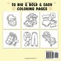 Fashion Vibes Kleurboek - Coco Wyo - Bold & Easy - Kleurboek Volwassenen en Tieners - Simpele Eenvoudige Kleurplaten - Lieve Fashion Kleding Kleurplaten - 52 Kleurplaten - 22x22cm - Incl. 1 alcoholmarker