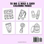 Glow Cosmetics Kleurboek - Coco Wyo - Bold & Easy - Kleurboek Volwassenen en Tieners - Simpele Eenvoudige Kleurplaten - Make Up, Huidverzorging - 52 Kleurplaten - 22x22cm - Incl. 1 alcoholmarker