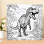 Dino Kleurboek  Kleurboek Kinderen Dinosaurus  Kleurboek Dinosaurus  Dinosaurus Kleurplaten  Kleurboek Kinderen Fantasie - 20x20cm - 22 Kleurplaten