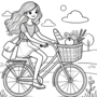 Meidendingen Kleurboek - Kleurboek Volwassenen en Tieners - Dagelijkse Activiteiten Voor Meiden En Vrouwen - Eenvoudige Ontwerpen - 40 Bold & Easy Kleurplaten - Girl Moments - 22x22cm - Incl. 1 alcoholmarker