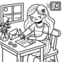 Meidendingen Kleurboek - Kleurboek Volwassenen en Tieners - Dagelijkse Activiteiten Voor Meiden En Vrouwen - Eenvoudige Ontwerpen - 40 Bold & Easy Kleurplaten - Girl Moments - 22x22cm - Incl. 1 alcoholmarker