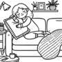 Meidendingen Kleurboek - Kleurboek Volwassenen en Tieners - Dagelijkse Activiteiten Voor Meiden En Vrouwen - Eenvoudige Ontwerpen - 40 Bold & Easy Kleurplaten - Girl Moments - 22x22cm - Incl. 1 alcoholmarker