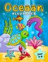 Oceaan Kleurboek Kinderen  - Peuters Kleuters Kinderen - Kleurboek 4 Tot 8 Jaar - Vissen Onderwater Zee Dieren - Eenvoudige Grote Kindvriendelijke Plaatjes - 21,6x27,9cm - 50 Kleurplaten - Incl. Waskrijtje