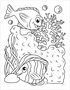 Oceaan Kleurboek Kinderen  - Peuters Kleuters Kinderen - Kleurboek 4 Tot 8 Jaar - Vissen Onderwater Zee Dieren - Eenvoudige Grote Kindvriendelijke Plaatjes - 21,6x27,9cm - 50 Kleurplaten - Incl. Waskrijtje
