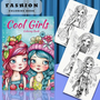 Kleurboek Stoeren Meiden - Kleurboek Volwassenen En Tieners - Bohemian Kleurboek - Cool Girls - Bohemian Flair - 20x29cm - 22 Unieke Ontwerpen